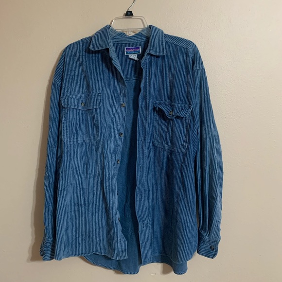 Northcrest Other - Vintage 90’s Blue Corduroy Jacket Men's Large 50-52 North Crest Tall Coat Retro